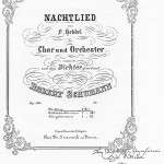 1850 - Nachtlied-Autograph mit Schumann-Widmung