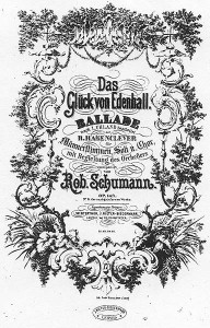Autograph von Schumanns "Das Glück von Edenhall".