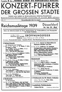 1939 - ReichsmusiktageAnkündigungsplakat in einer Berliner Zeitung