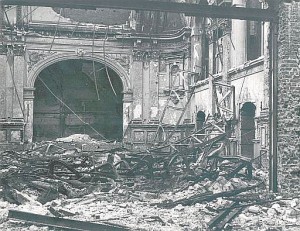 Rittersaal der Tonhallenach dem Bombenangriff 1943