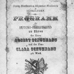 7.9.1850 Titelseite des Programmheftes zum Festakt zur Begrüßung der Familie Schumann in Düsseldorf