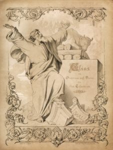 Titelblatt der "Elias"-Erstausgabe 1847, mit einer Zeichnung von Julius Hübner
