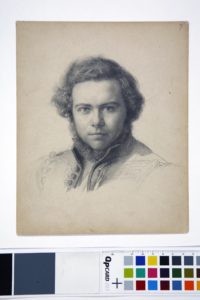 Johann Wilhelm Schirmer, Bleistiftzeichnung von Christian Köhler, 1829