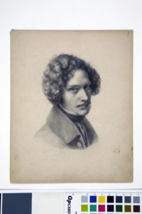 Eduard Bendemann, Bleistiftzeichnung von Heinrich Mücke, 1829