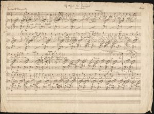 Felix Mendelssohn Bartholdy: Manuskript des Liedes "Auf Flügeln des Gesanges" nach Heinrich Heine, Düsseldorf 1834/35.