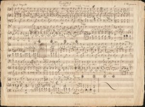 Felix Mendelssohn Bartholdy: Manuskript des "Sonntagsliedes" von Karl klingemann