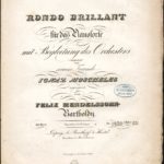 Titelblatt zum "Rondo brillant", das in Düsseldorf komponiert wurde.
