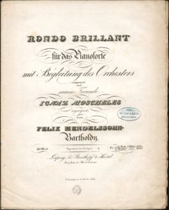 Titelblatt zum "Rondo brillant", das in Düsseldorf komponiert wurde.