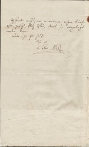 Brief Mendelssohn vom 28.4.1836 2. Seite - an Ferdinand von Woringen