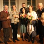 Eröffnung des 9. Tag der Archive im Hetjens-Museum Düsseldorf Familie Dr. Lohausen mit den Musikvereinsmitgliedern Georg Lauer, Udo Kasprowicz und den Künstlerinnen Rie Sakai und Carolina Rüegg.