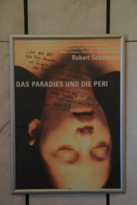Plakat zu "Paradies und die Peri" mit persönlichen Kommentaren von Gregor Seffert für Marieddy Rossetto und Manfred Hill (Schumannfest 2004)