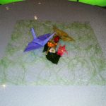 Origami-Kunst als Tischdekoration