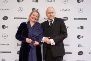 Adam Fischer mit Ruth Legelli-Verleihung des Opus Klassik Preises am 13. Oktober 2019 im Konzerthaus Berlin Foto: Markus Nass