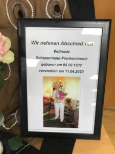 Trauerbegleitung für Wilfriede Schepermann-Frankenbusch