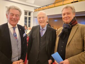 Schumann-Haus Eröffnung: Jonges Baas Wolfgang Rolshoven, Hartmut Haubrich, Prof. Thomas Leander, Rektor derRobert-Schumann-Hochschule (v.l.n.r.)