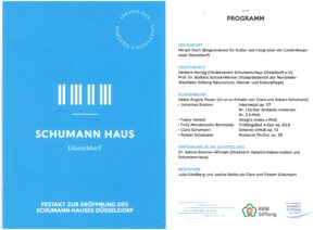 Eröffnung Schumann Haus: Festakt zur Eröffnung des Schumann-Hauses Düsseldorf am 29..11.2023 im Palais Wittgenstein