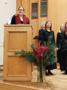 Schumann-Haus Eröffnung: Direktorin Dr. Sabine Brenner-Wilczek begrüßt die Gäste zum Musikvereinskonzert