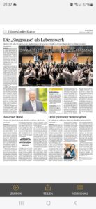 Titisee-Reise 2024: Während der Reise erschien dieser Artikel am 18.10. in der RP zum 80. Geb. des Ehrenvorsitzenden.