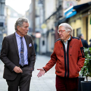 Wolfgang Rolshoven, Baas der Düsseldorfer Jonges und Richard Isselhorst, Vertreter des Förderkreises der Düsseldorfer Kulturinstitute.